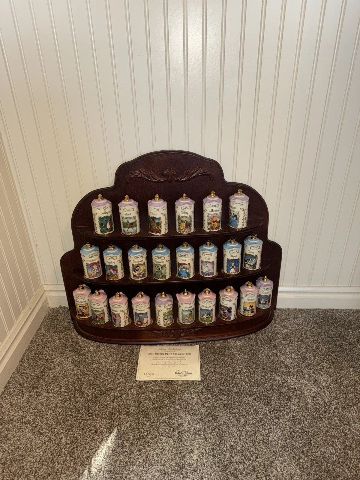 Walt Disney Spice Jar LENOX 1995 24 set